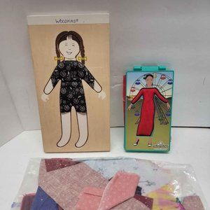 1 Woodkins Dress up doll and extra